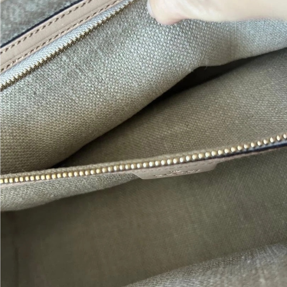 Gucci Floral Canvas and Beige Leather Satchel - Picture 13 of 16